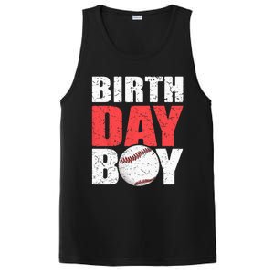 Birthday Baseball Batter Catcher Pitcher Baseball Theme PosiCharge Competitor Tank