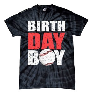 Birthday Baseball Batter Catcher Pitcher Baseball Theme Tie-Dye T-Shirt