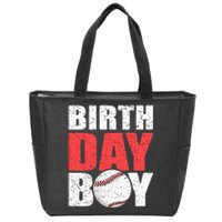 Birthday Baseball Batter Catcher Pitcher Baseball Theme Zip Tote Bag