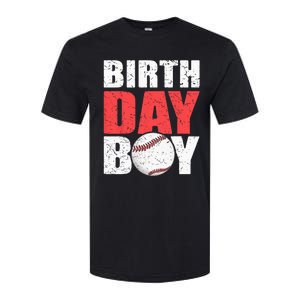 Birthday Baseball Batter Catcher Pitcher Baseball Theme Softstyle CVC T-Shirt