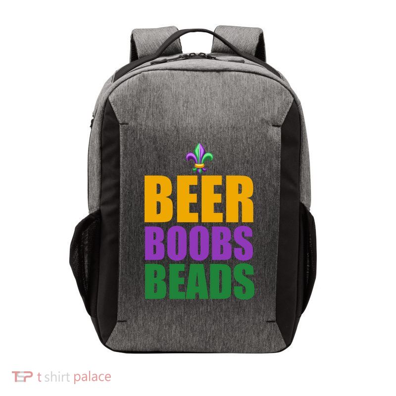 Beer Boobs Beads Mardi Gras Celebration Vector Backpack