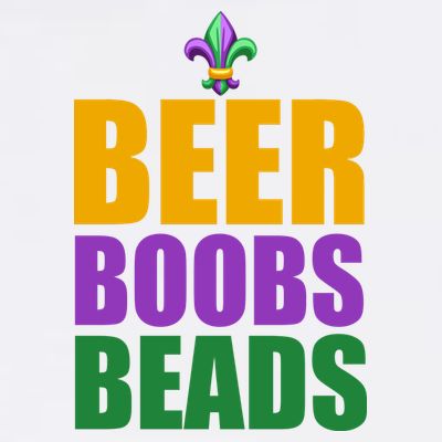 Beer Boobs Beads Mardi Gras Celebration T-Shirt
