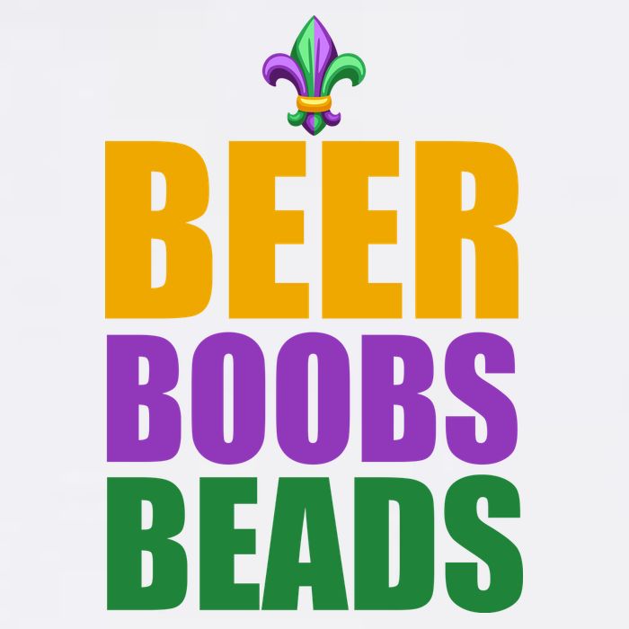 Beer Boobs Beads Mardi Gras Celebration Beanie