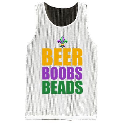 Beer Boobs Beads Mardi Gras Celebration Mesh Reversible Basketball Jersey Tank