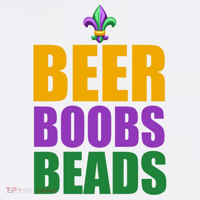 Beer Boobs Beads Mardi Gras Celebration Premium T-Shirt