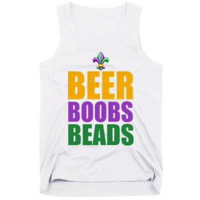 Beer Boobs Beads Mardi Gras Celebration Tank Top