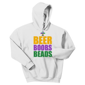 Beer Boobs Beads Mardi Gras Celebration Kids Hoodie