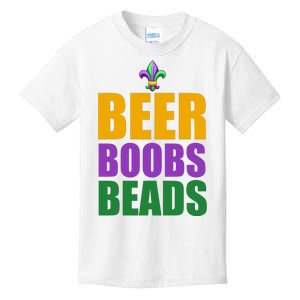 Beer Boobs Beads Mardi Gras Celebration Kids T-Shirt