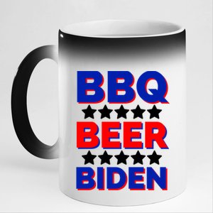 Bbq Beer Biden Funny Freedom And Democracy Gift 11oz Black Color Changing Mug