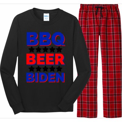 Bbq Beer Biden Funny Freedom And Democracy Gift Long Sleeve Pajama Set