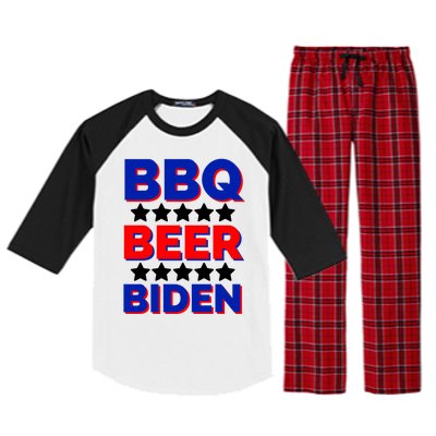 Bbq Beer Biden Funny Freedom And Democracy Gift Raglan Sleeve Pajama Set