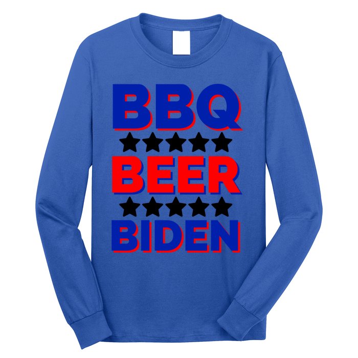 Bbq Beer Biden Funny Freedom And Democracy Gift Long Sleeve Shirt