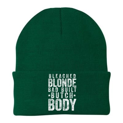 Bleach Blonde Bad Built Butch Body Knit Cap Winter Beanie