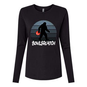 Bowlsquatch Bigfoot Bowling Ball Sasquatch Bowler Squatch Gift Womens Cotton Relaxed Long Sleeve T-Shirt