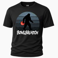 Bowlsquatch Bigfoot Bowling Ball Sasquatch Bowler Squatch Gift Cooling Performance Crew T-Shirt