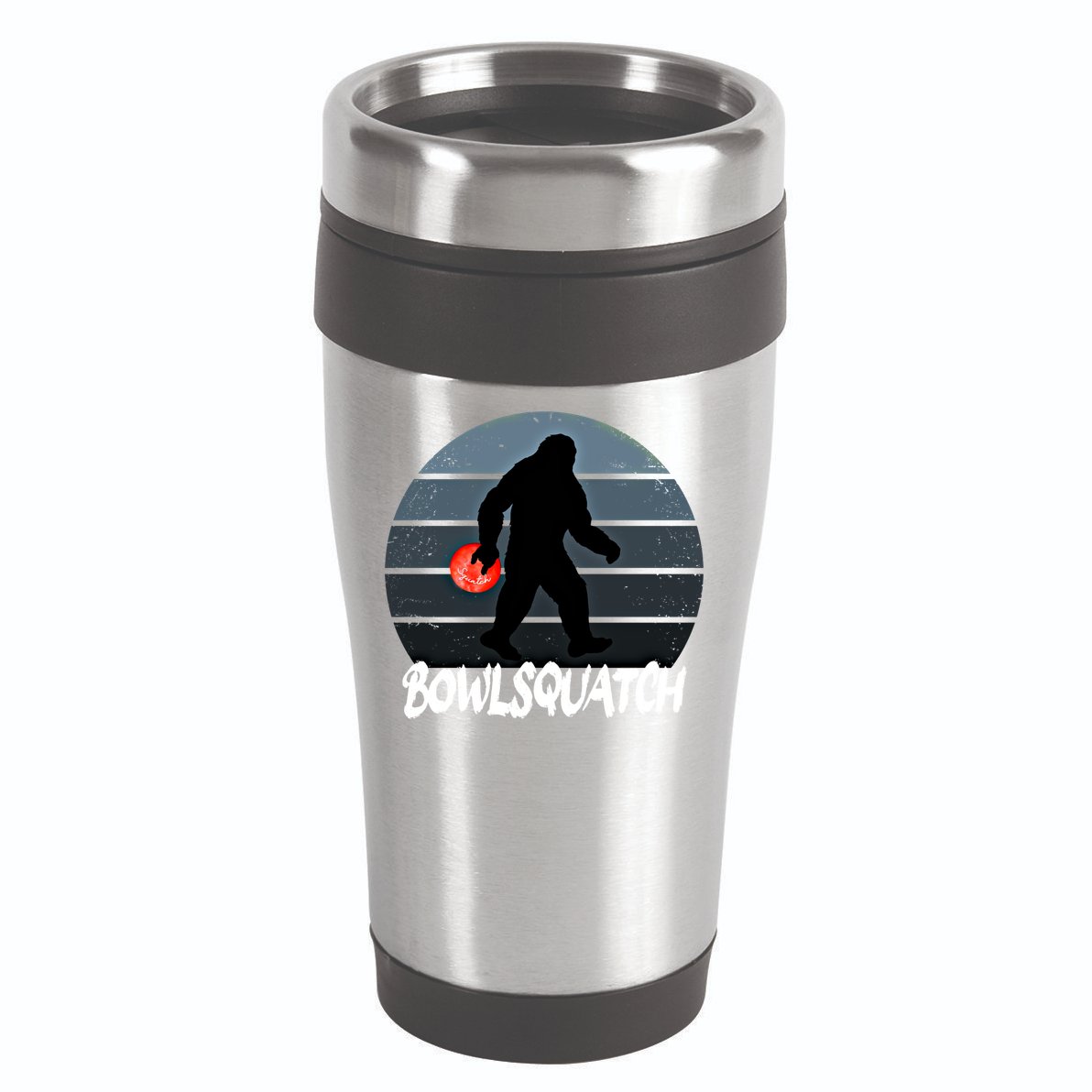 Bowlsquatch Bigfoot Bowling Ball Sasquatch Bowler Squatch Gift 16oz Travel Tumbler