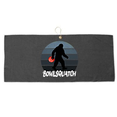 Bowlsquatch Bigfoot Bowling Ball Sasquatch Bowler Squatch Gift Large Microfiber Waffle Golf Towel