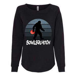 Bowlsquatch Bigfoot Bowling Ball Sasquatch Bowler Squatch Gift Womens California Wash Sweatshirt