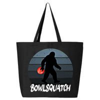 Bowlsquatch Bigfoot Bowling Ball Sasquatch Bowler Squatch Gift 25L Jumbo Tote