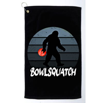 Bowlsquatch Bigfoot Bowling Ball Sasquatch Bowler Squatch Gift Platinum Collection Golf Towel