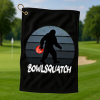 Bowlsquatch Bigfoot Bowling Ball Sasquatch Bowler Squatch Gift Golf Towel