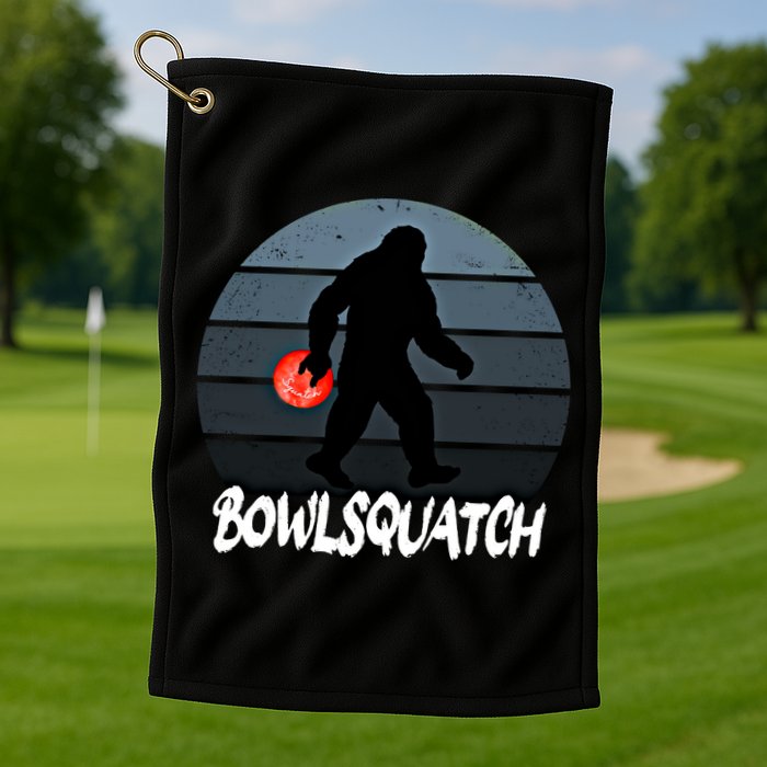 Bowlsquatch Bigfoot Bowling Ball Sasquatch Bowler Squatch Gift Golf Towel