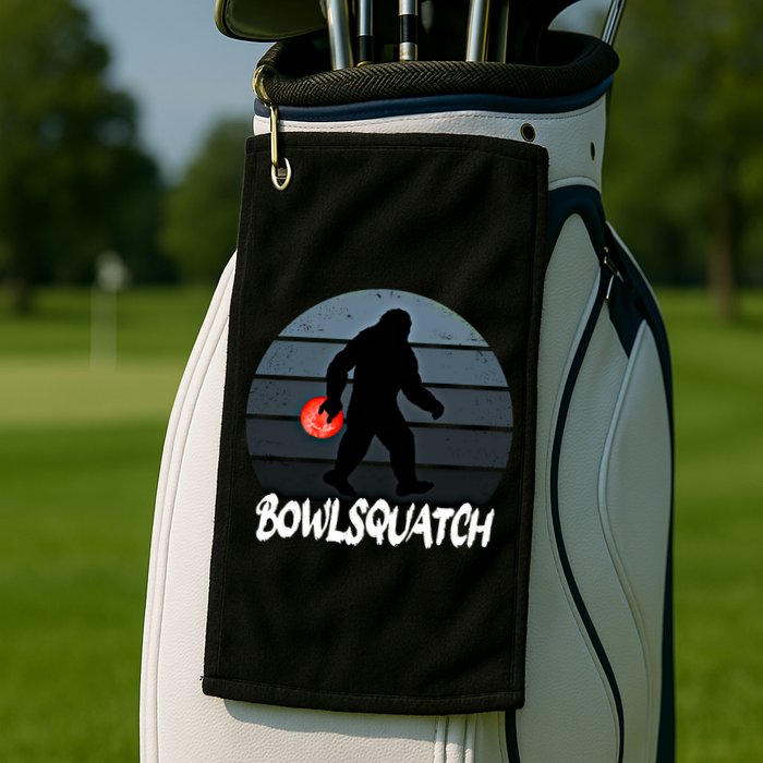 Bowlsquatch Bigfoot Bowling Ball Sasquatch Bowler Squatch Gift Golf Towel