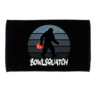 Bowlsquatch Bigfoot Bowling Ball Sasquatch Bowler Squatch Gift Microfiber Hand Towel