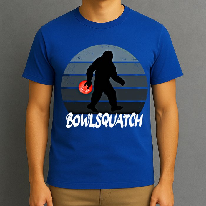 Bowlsquatch Bigfoot Bowling Ball Sasquatch Bowler Squatch Gift T-Shirt