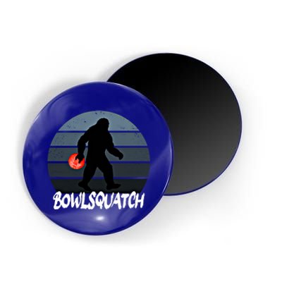 Bowlsquatch Bigfoot Bowling Ball Sasquatch Bowler Squatch Gift Magnet