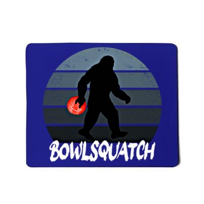 Bowlsquatch Bigfoot Bowling Ball Sasquatch Bowler Squatch Gift Mousepad