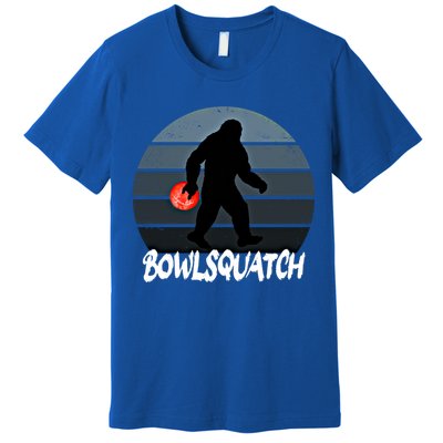 Bowlsquatch Bigfoot Bowling Ball Sasquatch Bowler Squatch Gift Premium T-Shirt