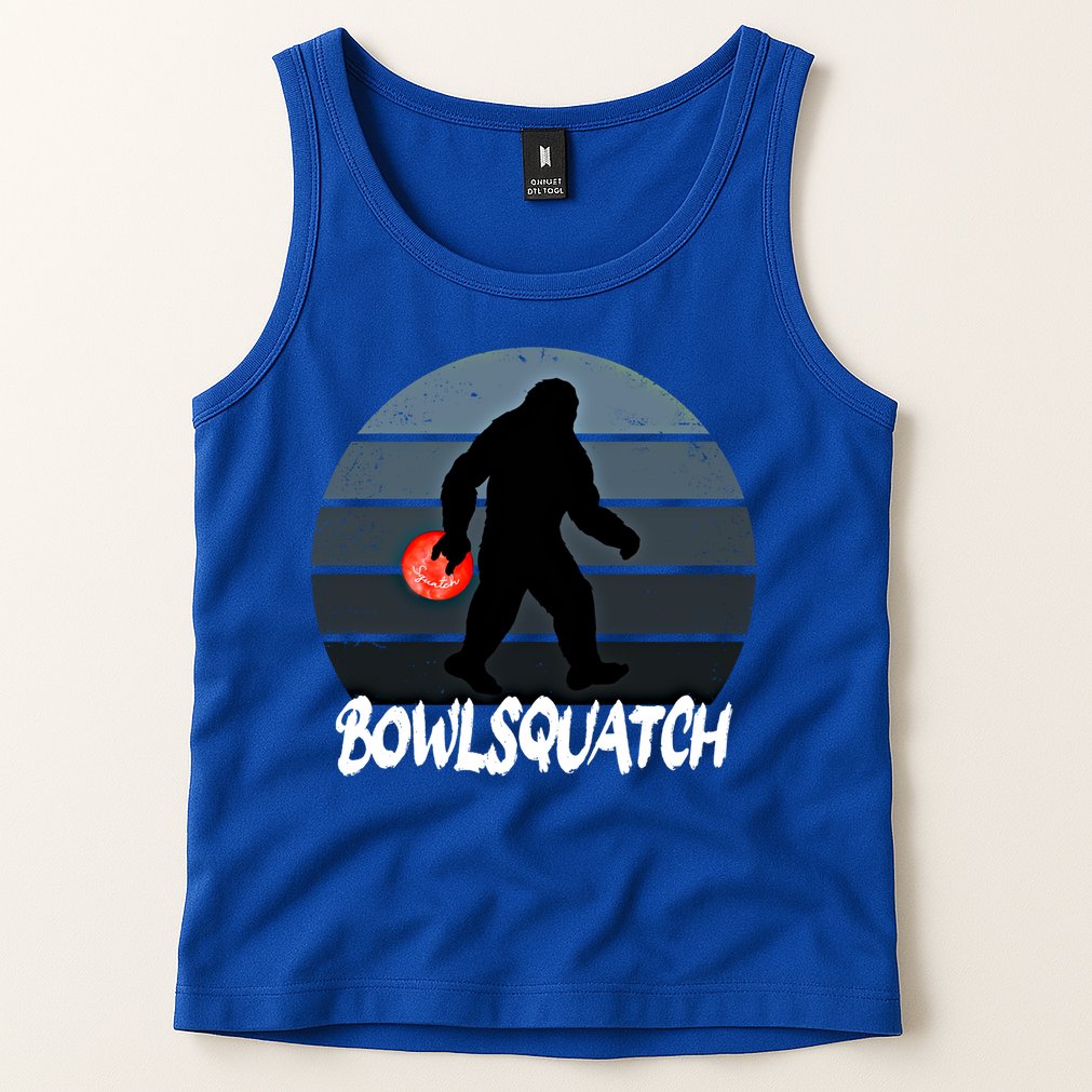 Bowlsquatch Bigfoot Bowling Ball Sasquatch Bowler Squatch Gift Tank Top