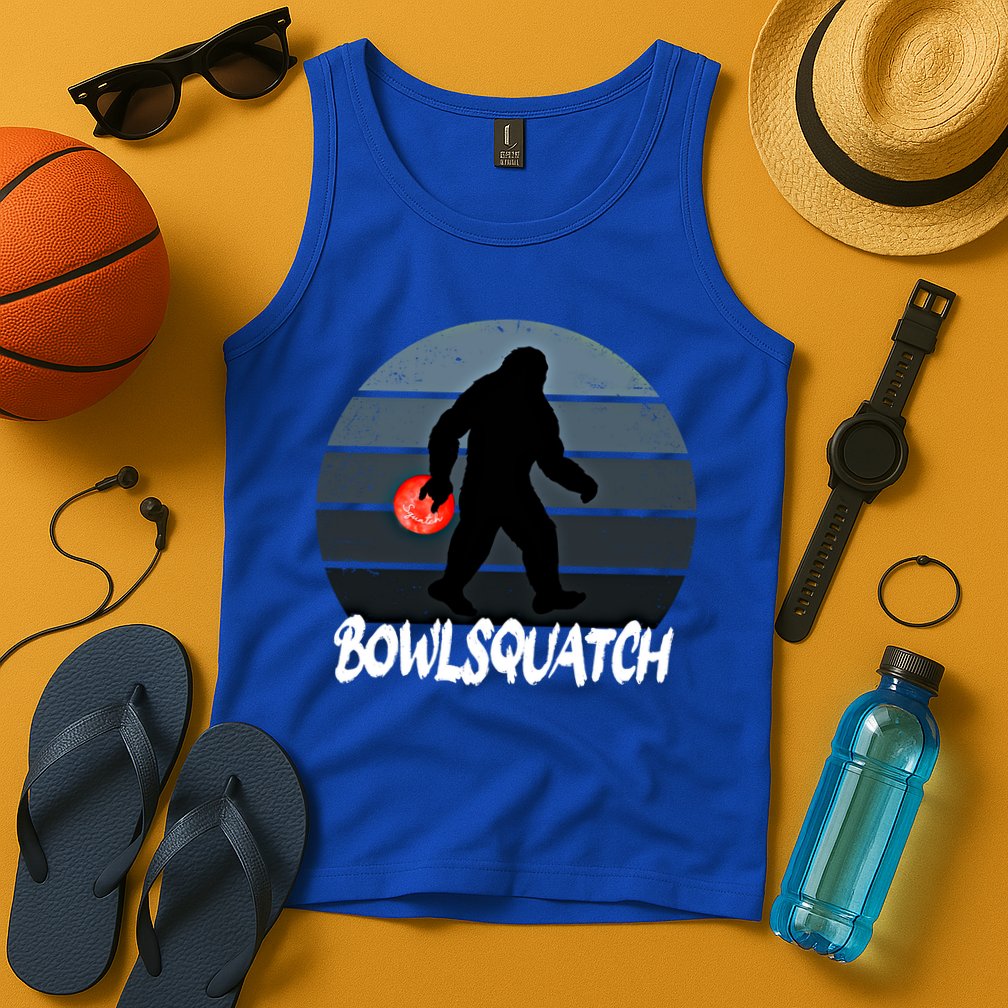 Bowlsquatch Bigfoot Bowling Ball Sasquatch Bowler Squatch Gift Tank Top