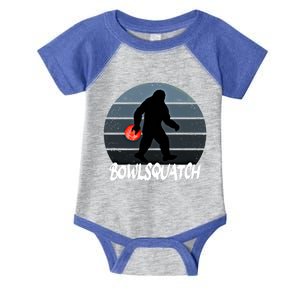 Bowlsquatch Bigfoot Bowling Ball Sasquatch Bowler Squatch Gift Infant Baby Jersey Bodysuit