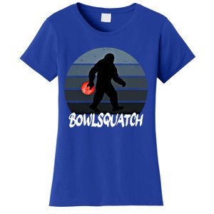 Bowlsquatch Bigfoot Bowling Ball Sasquatch Bowler Squatch Gift Women's T-Shirt