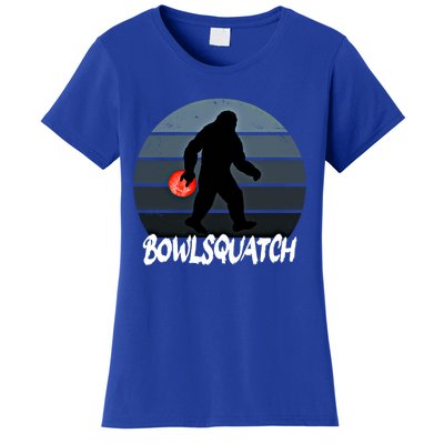 Bowlsquatch Bigfoot Bowling Ball Sasquatch Bowler Squatch Gift Women's T-Shirt