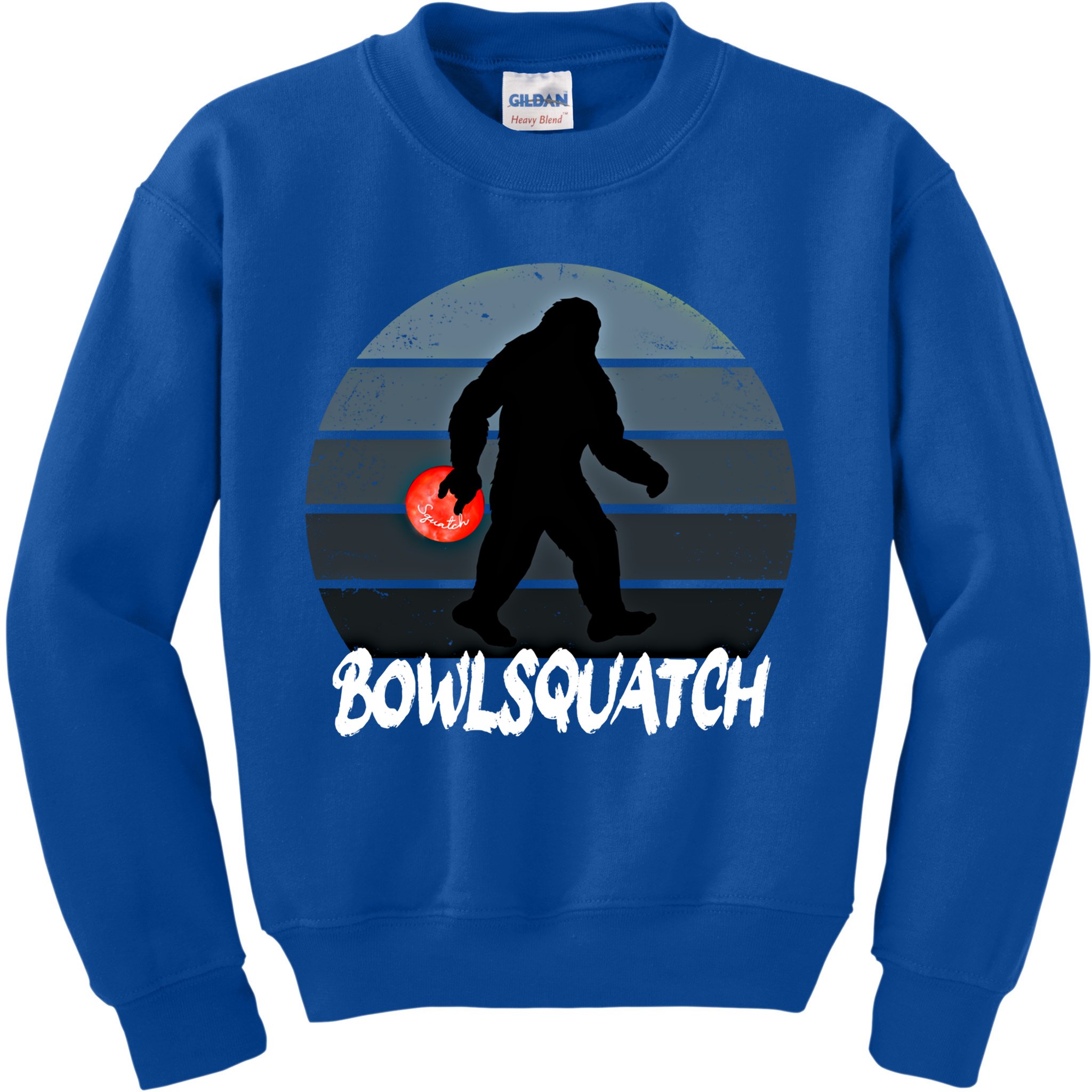 Bowlsquatch Bigfoot Bowling Ball Sasquatch Bowler Squatch Gift Kids Sweatshirt