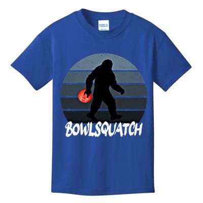 Bowlsquatch Bigfoot Bowling Ball Sasquatch Bowler Squatch Gift Kids T-Shirt