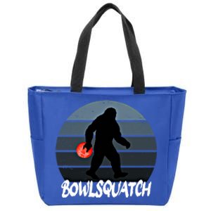 Bowlsquatch Bigfoot Bowling Ball Sasquatch Bowler Squatch Gift Zip Tote Bag