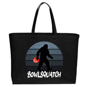 Bowlsquatch Bigfoot Bowling Ball Sasquatch Bowler Squatch Gift Cotton Canvas Jumbo Tote