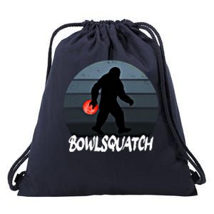 Bowlsquatch Bigfoot Bowling Ball Sasquatch Bowler Squatch Gift Drawstring Bag