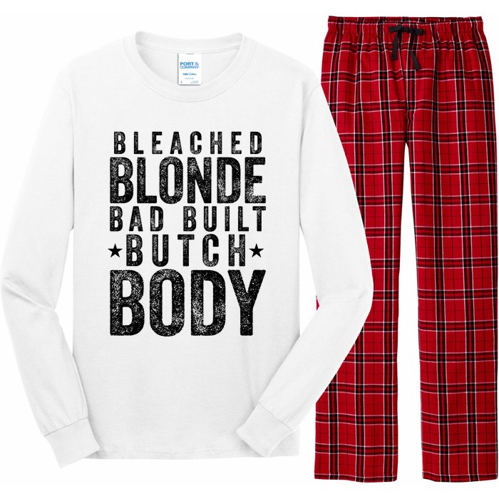 Bleach Blonde Bad Built Butch Body Long Sleeve Pajama Set