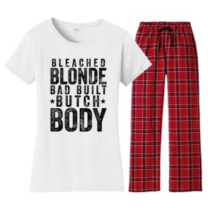 Bleach Blonde Bad Built Butch Body Women's Flannel Pajama Set