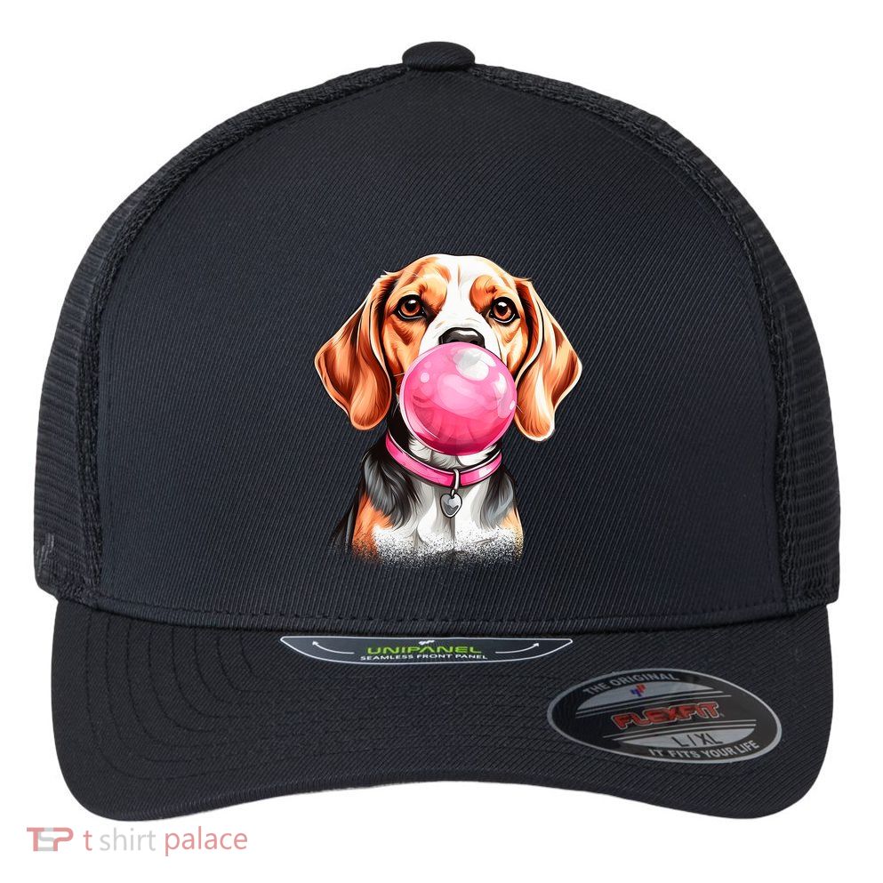 Beagle Bubblegum Flexfit Unipanel Trucker Cap