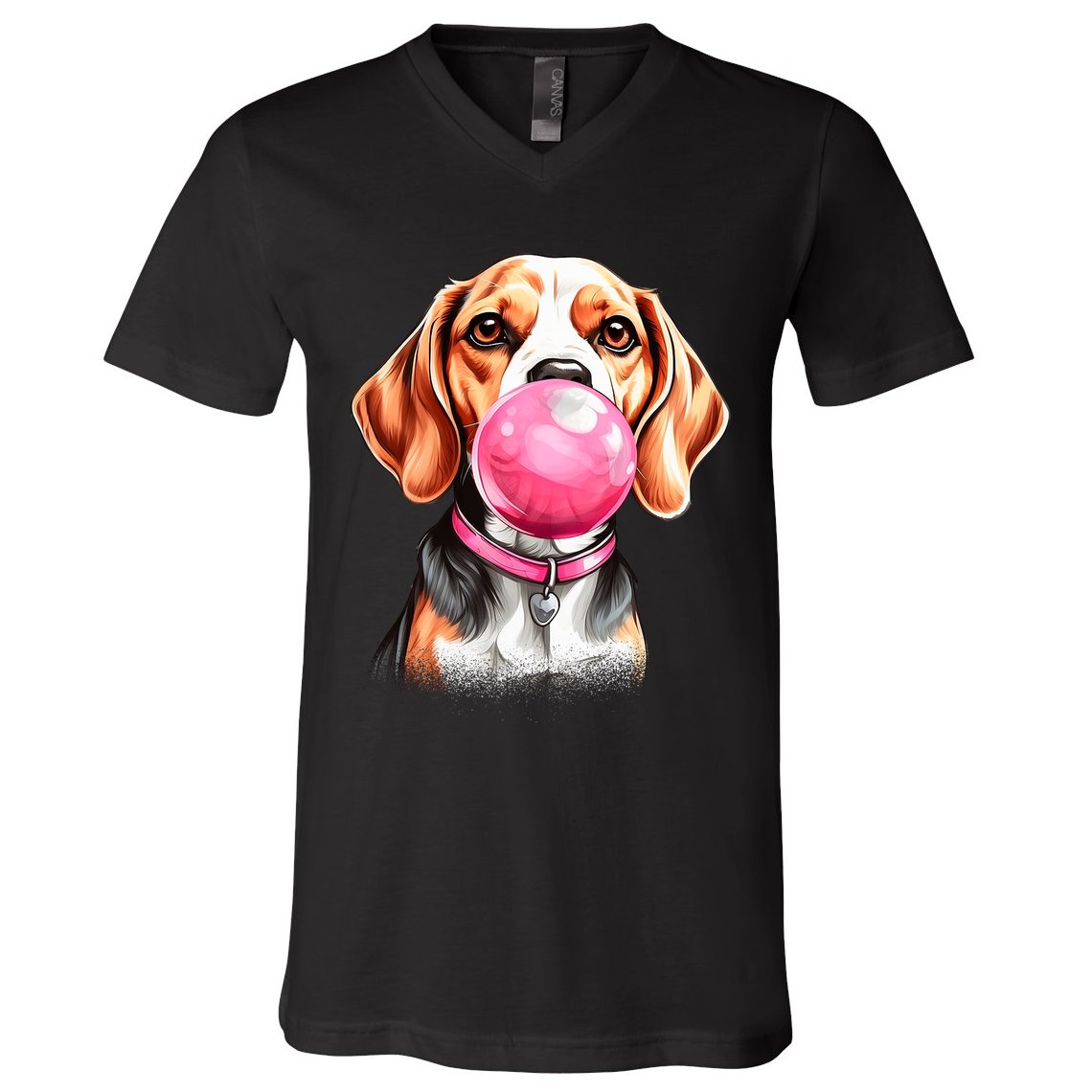 Beagle Bubblegum V-Neck T-Shirt