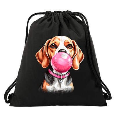 Beagle Bubblegum Drawstring Bag