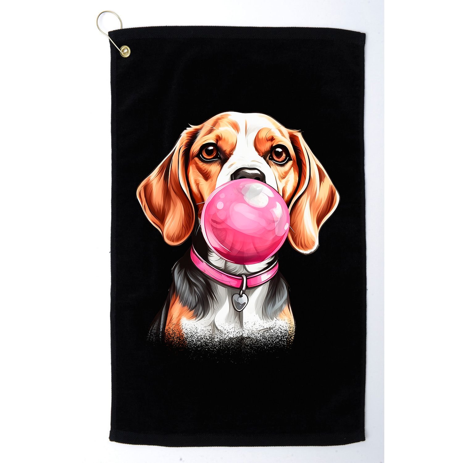 Beagle Bubblegum Golf Towel