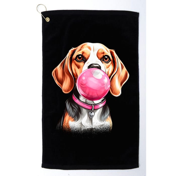 Beagle Bubblegum Golf Towel
