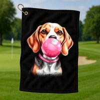 Beagle Bubblegum Golf Towel